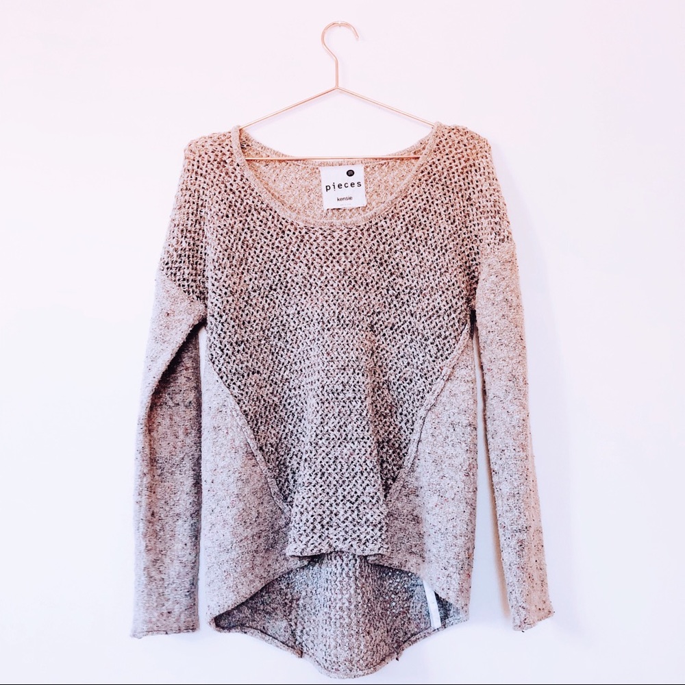 Kensie Pieces Hi-Lo Knit Sweater